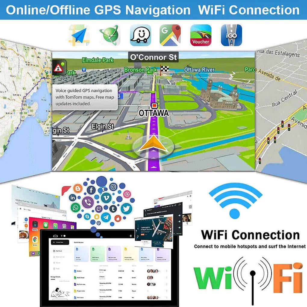 Android 13 7Inch IPS Touch Screen Car Stereo Radio 2 Din Car Stereo GPS/WiFi/BT Navigation For F150/F250/F350 04-14 2G+32G