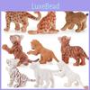 Tiger Action Lion Figure Cartoon Model Toy Decoration Children Gifts Ornament