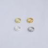 10/20Pcs Brass Circle Loop End Beads Gold Plated Ring Cord End Connectors For Diy Pearl Necklace Bracelet Jewelry Making
