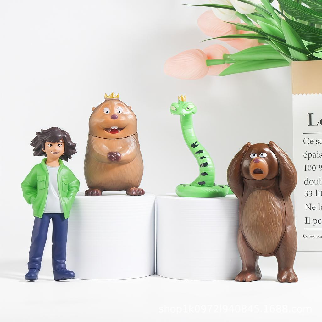8Pcs/Set Anime Hoppers Beaver Transformation Plan Action Figures Toy Beaver Collectible Model Doll Fans Gift