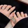Noble And Simple Medieval Brushed Open Ring Light Luxury High Sense Retro Fashion Diamond Set Niche Design Ring Woman