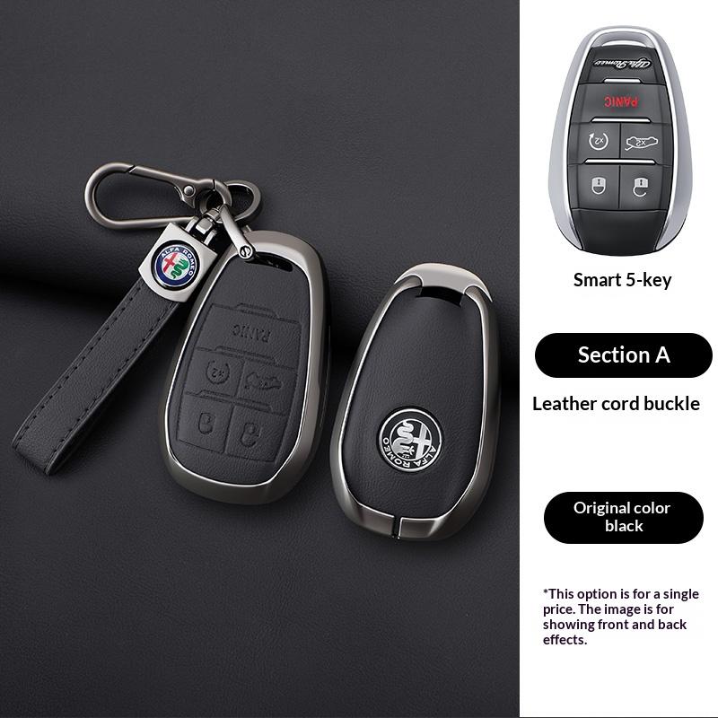 Car Remote Key Case Cover Shell Protector Keyless For Alfa Romeo Giulia 2015 +Stelvio 2016+ Spider Etcetera Car Key Bag Keychain wnp522