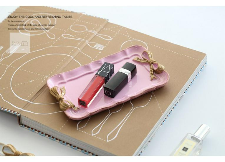 Bow-Shaped Creative Resin Jewelry and Dessert Tray
