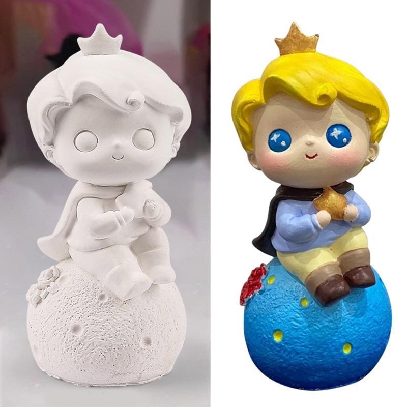 Princess Doll Candle Mold Silicone Gypsum Molds Desktop Decorations Handmade Scented Candle Making Wax Resin Soap Mould