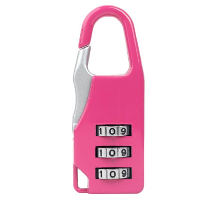 Bags Baggage Door Padlock 3 Dial Digit Combination Secret Safe Code Password Locks Bookbag Anti-Theft Backpack Zipper Padlock