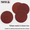 YATO Self-Adhesive Circular Sandpaper for Angle Grinders and Pneumatic Polishers