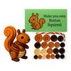 1 Set Button Highland Cow Craft Kit DIY Handmade Button Rabbit Owl Turtle Raccoon Squirrel Figurine Home Office Desktop Decoration Ornament