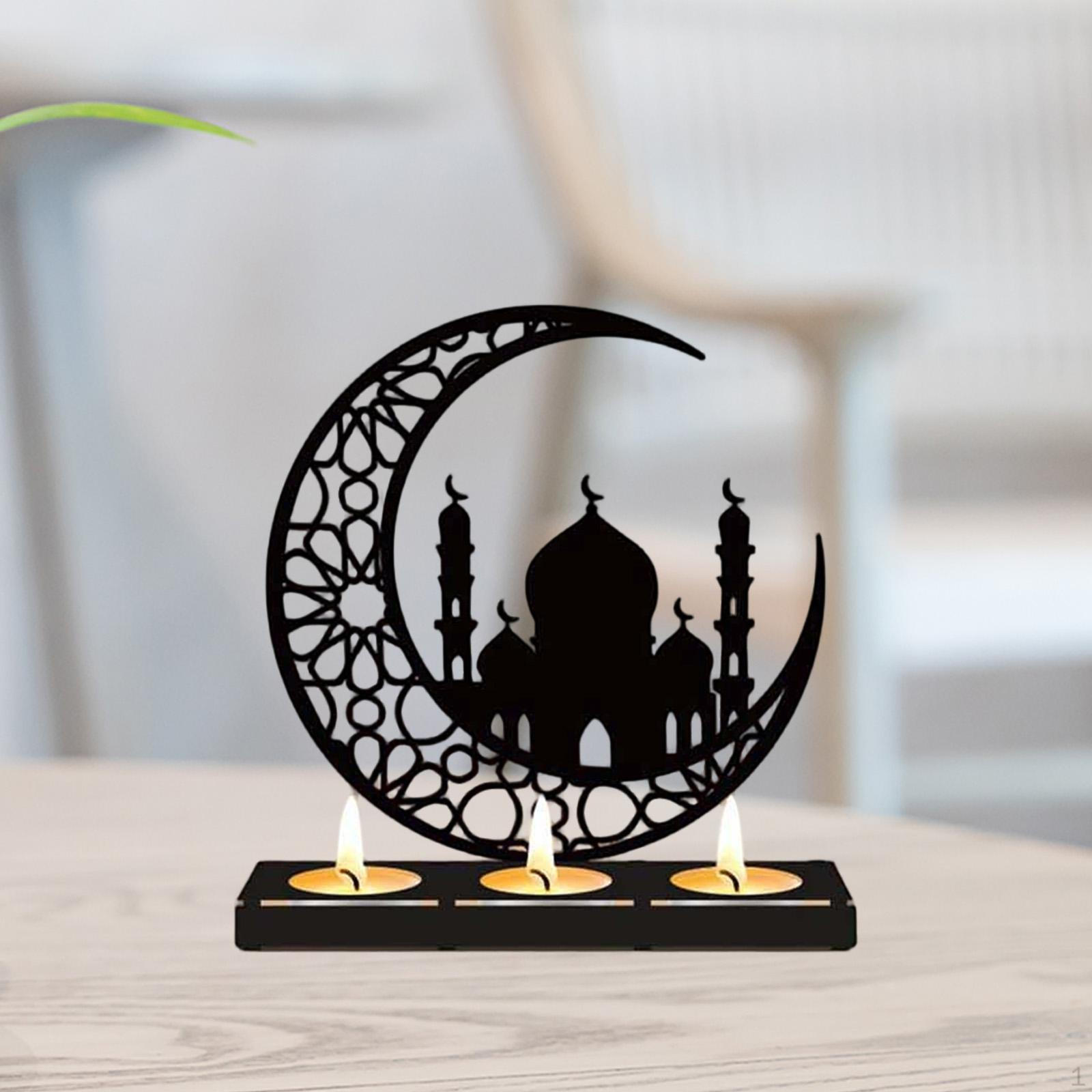 Tealight Candle Holder Stand Home Metal Candlestick Ramadan Decoration for Mantel Fireplace