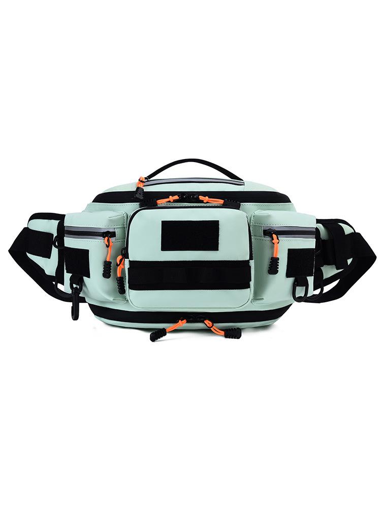 Men's Multifunctional Outdoor Cycling & Fishing Waist Bag - Expandable Crossbody Lure & Rod Storage Bag
