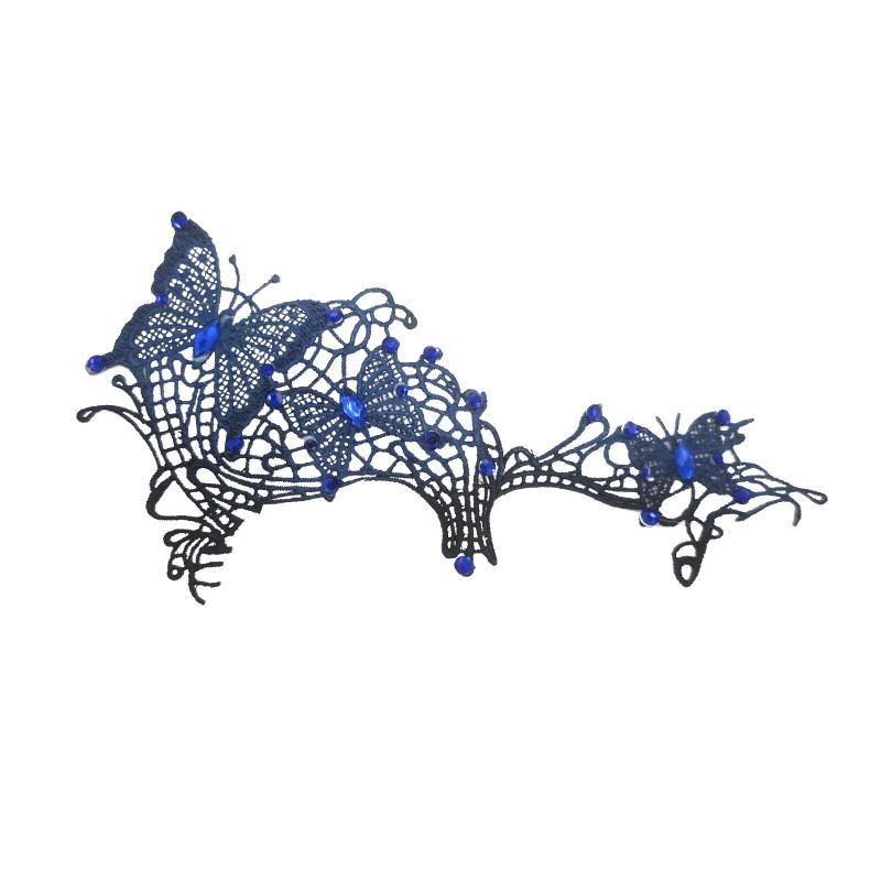 Anna Princess Lace Eye Mask With Rhinestones For Costume Party And Halloween Decor