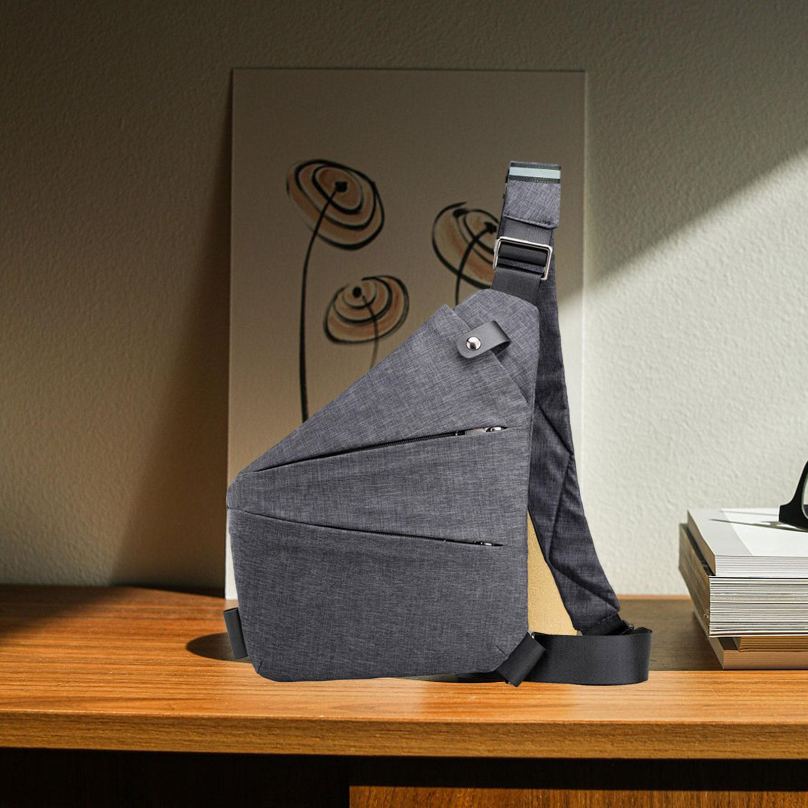 

Сумка-слинг для мужчин, легкий рюкзак на грудь, через плечо, через плечо Gray Right