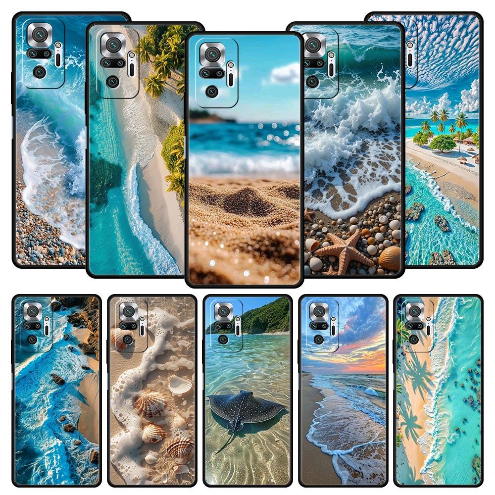 Seaside Scenery Wave Beach Pattern Phone Case For Xiaomi Redmi Note 15 14 13 12 4G 9 10 11 Pro Plus 5G 14C 13C 12C 10C TPU Cover