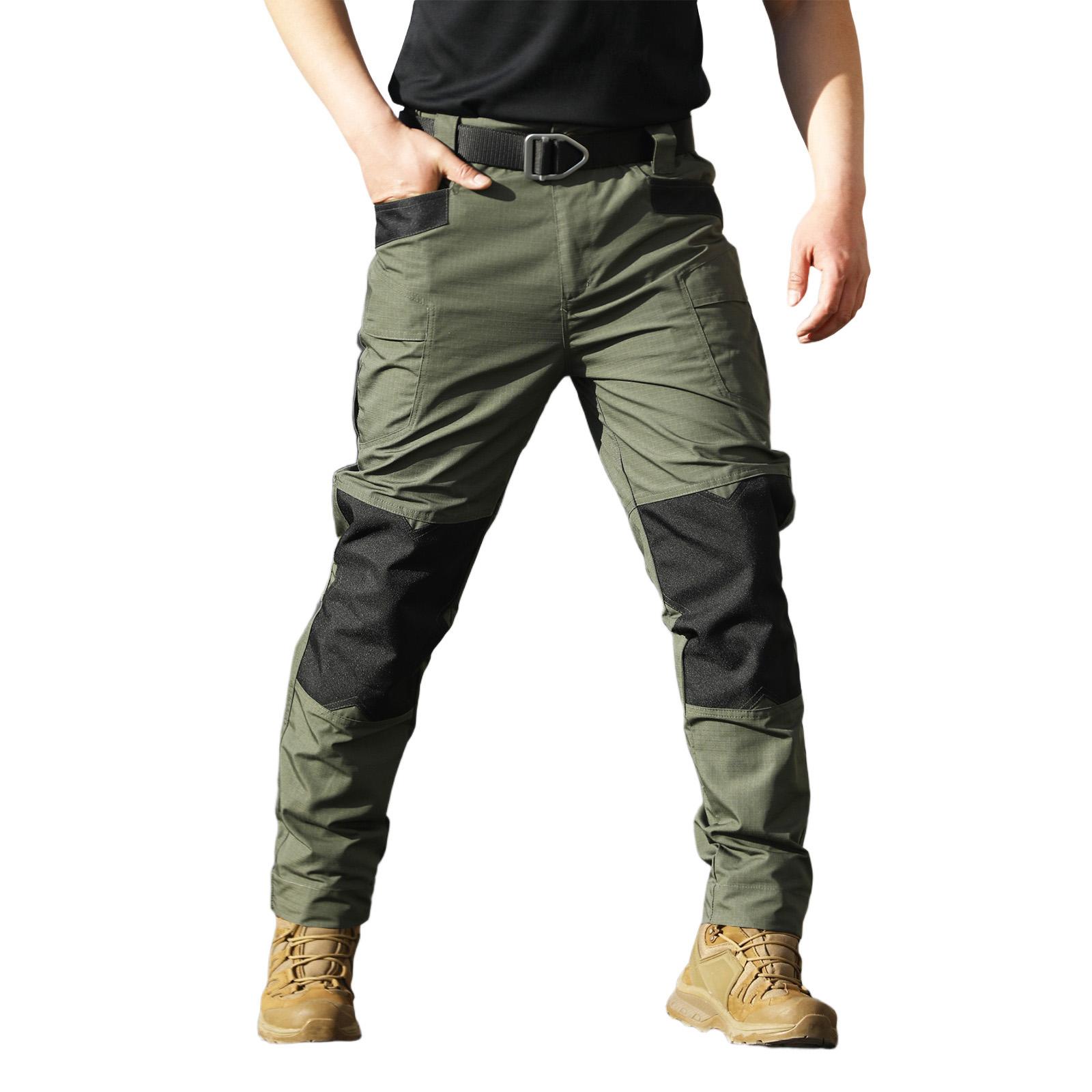 Men s Color Camouflage Multi-Pocket Cargo Pants Men s Outdoor Rip Resistant Cargo Pants L