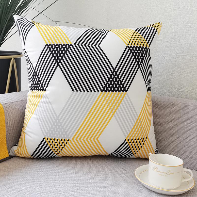 New Nordic-style Simple Geometric Pattern Pillowcase for Summer Ins Sofa Headrest Without Pillow Core