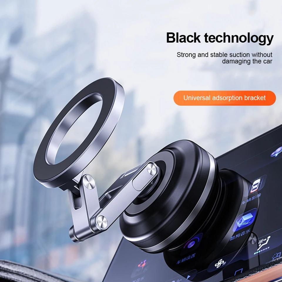 360° Rotating Phone Holder Folding Electric Vacuum Suction Cup Magnetic Suction Bracket Mirror Navigation Car Phone Holder