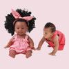 12in African American for Doll for Baby Girls Boys with Black Skin that Looks Re