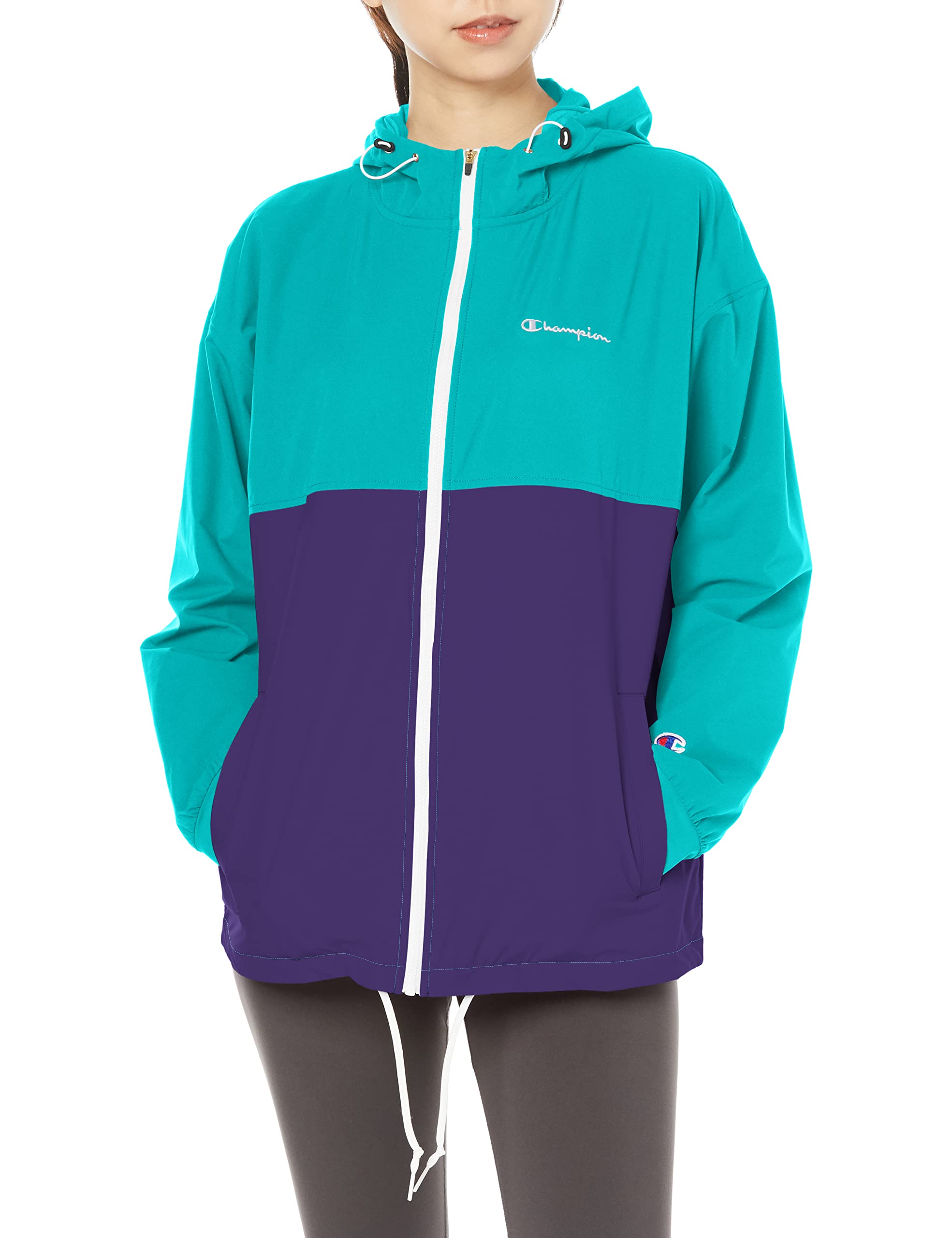 

Long Water Script Hooded Zip Light L [Champion] Jacket, Sleeve, Repellent, Stretch, Lightweight, Anti-sticky, Logo, Jacket, Women s Sports, CW-XSC03, світло-зелений колір