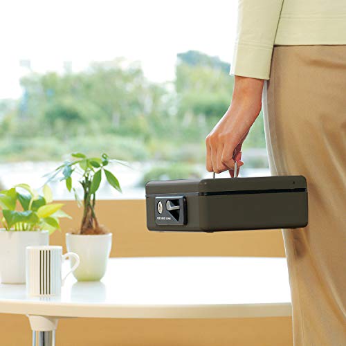 Plus Portable Safe, Small, W230 x D194 x D80mm, Dark Gray, 12-863