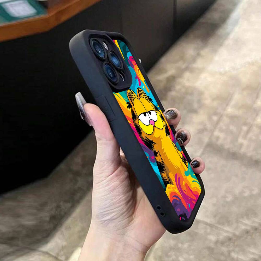Kawaii Classic G-garfields Cat Phone Case For IPhone 17 16 15 14 13 12 11 Pro Max 16E Plus INS Soft Cover