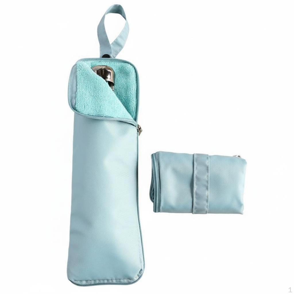 Portable Wet Umbrella Case Hangable Absorbent Rain Gear Pouch Foldable for Travel, Handbag, Backpack