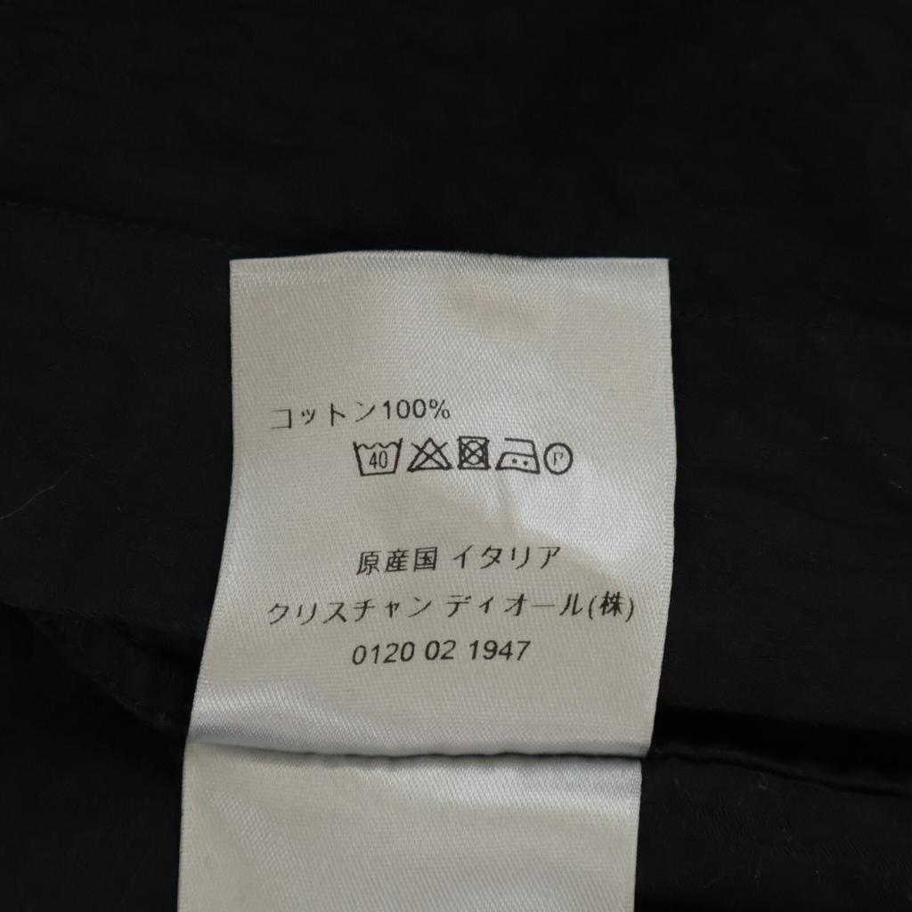 DIOR 013C502A4743 Off-White Cotton Jacquard Shirt tops 39 NavyUsed