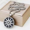 Dark Aesthetic Sun Pendant Necklace Stainless Steel Gothic Chain Jewelry Party Wear Everyday Fashion Statement Necklaces