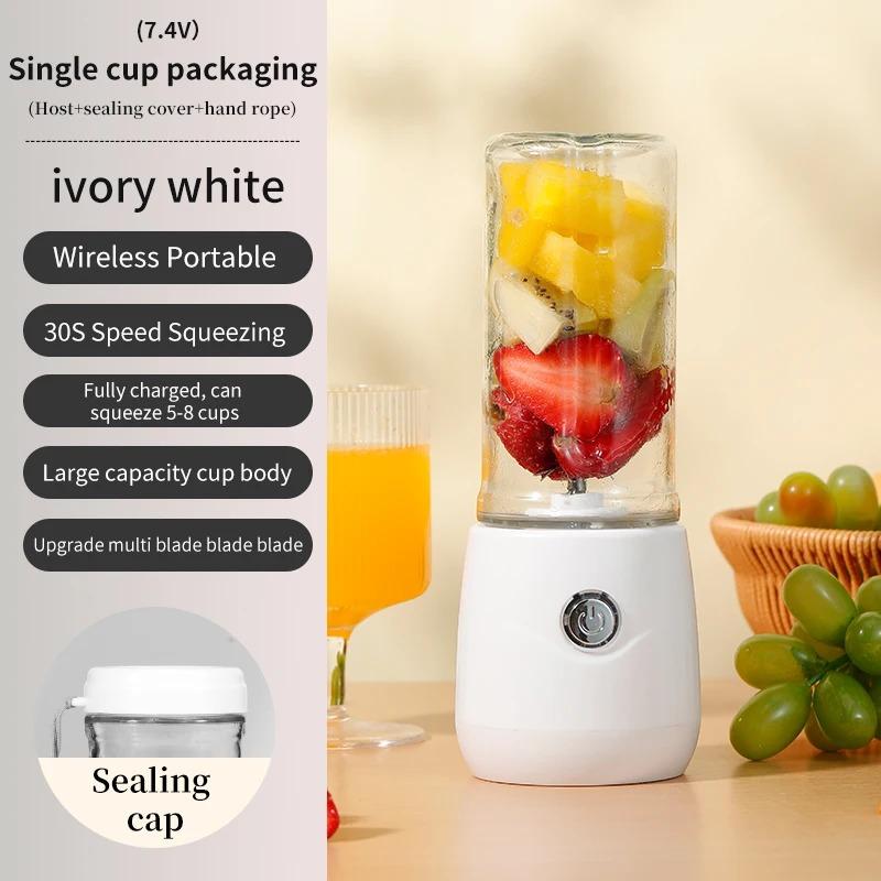 

Портативная электрическая соковыжималка 10 лезвий стакан для фруктового сока USB перезаряжаемая автоматическая маленькая соковыжималка машина блендер для смузи кухонный комбайн белый