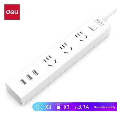 3-Outlet 3-USB Fast Charge Power Strip