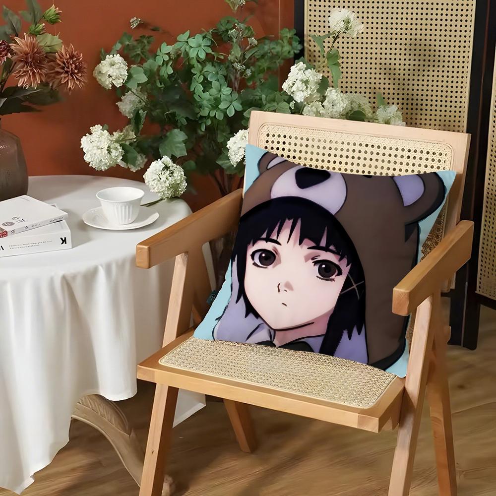 Anime Serial Experiments L-Lain Pillow Case Printing Pillowcase Living Room Sofa Cushion Cover Bedroom Room Decor