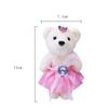 10Pcs 12cm Bear Flower Bouquet Toy Cartoon Doll Teddy Bear Bouquet Graduation Birthday Wedding Gifts Party Home Decoration