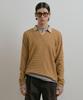DUSTYWHITE Yellow Boucle Striped Textured Collar T Shirt