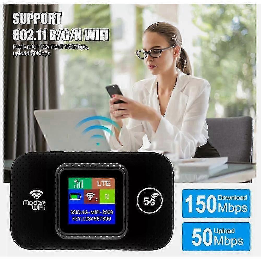 WiFi Portabil 5G M9S Ecran Color Hotspot Mobil Negru