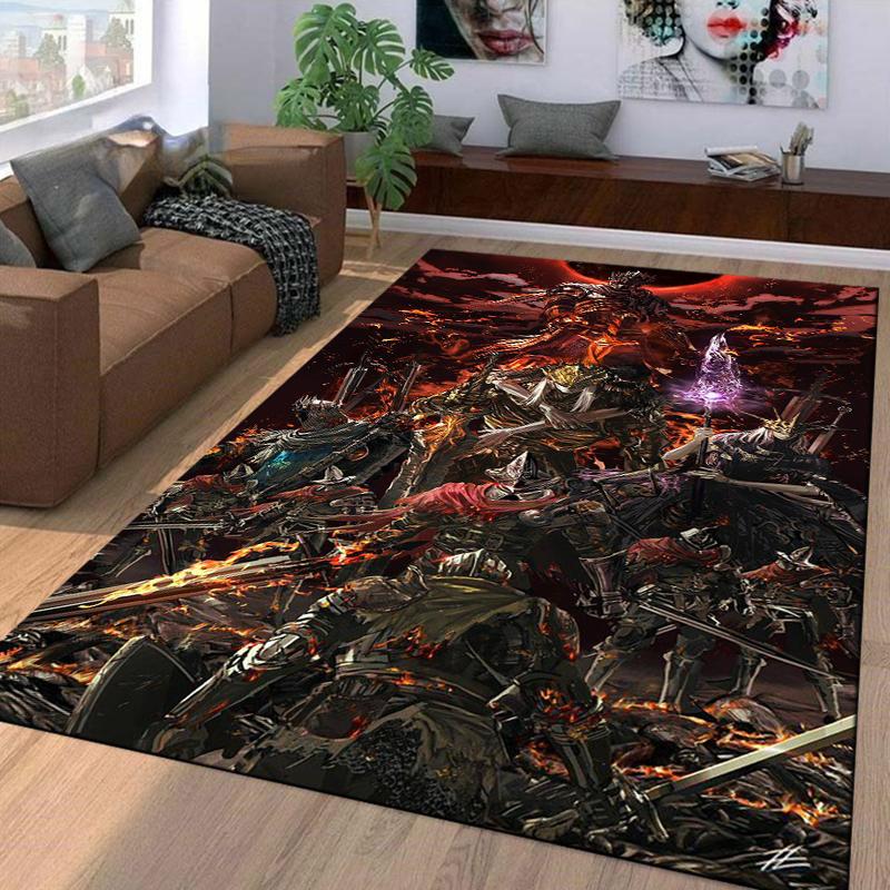 15 dydžių žaidimo DARK-SOULS rašto kilimas svetainei, vonios kambario kilimėlis, kūrybiškas lauko kilimėlis miegamajam, namų dekoras