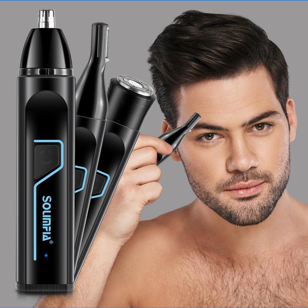 Ear and Nose Hair Trimmer 3 In 1 Professional Nose Trimmer Nose Clippers Eyebrow Facial Hair Trimmer Body Grooming Kit