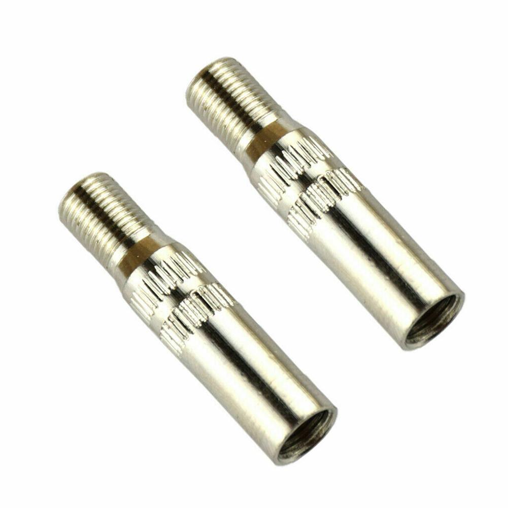 2 Piece Tire Valve Stem Extension Adapter for Car Motorcycle Bike - Chrome Plated Brass for Standard Tire Valve Use Stem Caps1