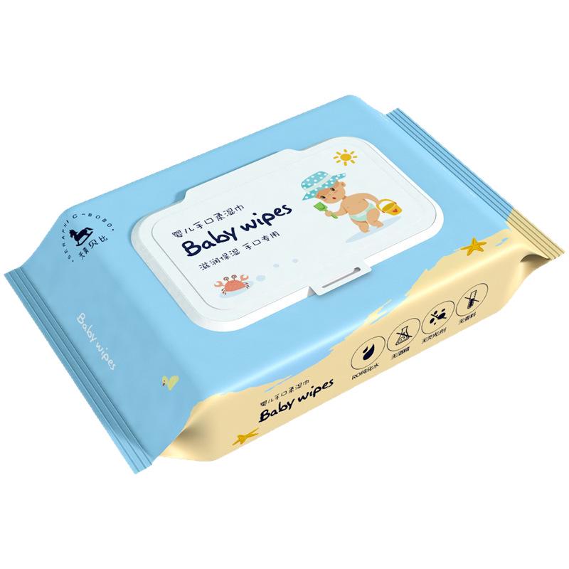 80-Count Portable Baby Hand & Mouth Wipes - Pure Water, Disposable, Household Cleaning