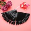 32pcs False Nail Tip Stick Palette Manicure Polish Gel Display Practice Tools Black