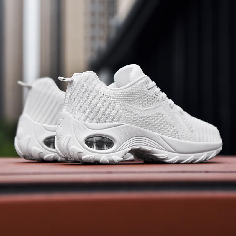 Atmungsaktive, gewebte Sommerschuhe für Damen mit dicker Sohle, Luftpolsterung und weicher Sohle, bequeme Freizeitschuhe für Damen, Reiseschuhe, hochelastische und komfortable Sportschuhe