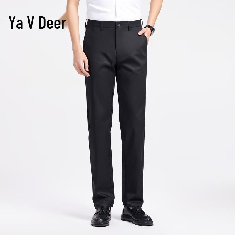 Men s Ice Silk Straight-Leg Business Casual Pants 180/96A