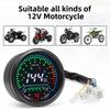 Compteur de vitesse de moto 12V, Instruments, odomètre, tachymètre, indicateur Led rond 12000 tr/min pour Harley Honda Yamaha Suzuki Racer