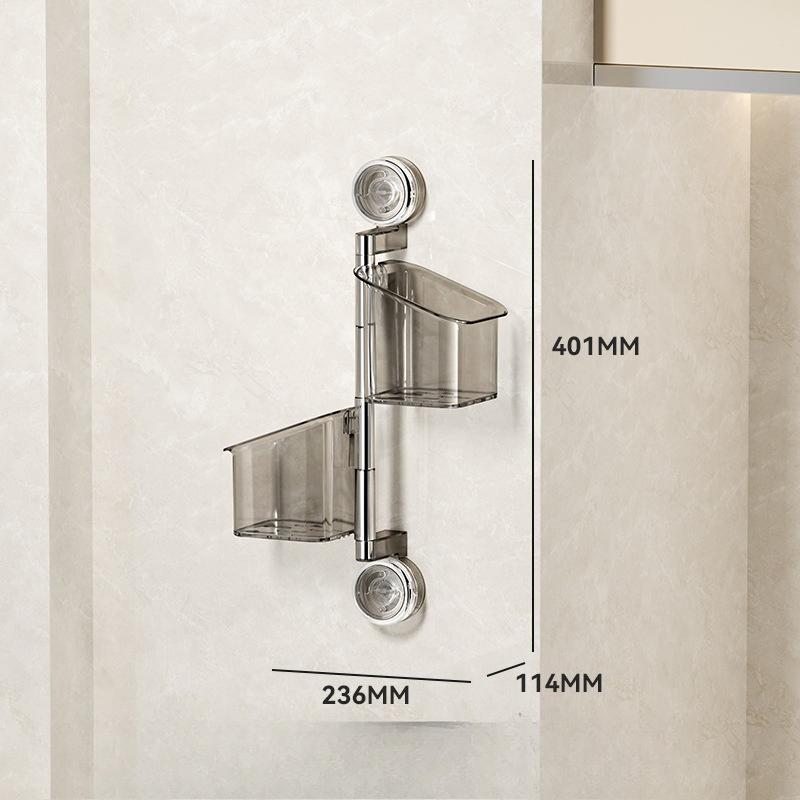 

Wall-mounted Storage Box, Household Kitchen Storage Rack for Scallions, Ginger and Garlic, Multi-functional Non-drilling Suction Cup, Seasoning Rack 2nd floor