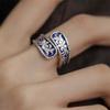 Chinese Style Flower Pattern Adjustable Open Rings For Women Fashion New Jewelry Gift Party Daily Wholesale Anillos