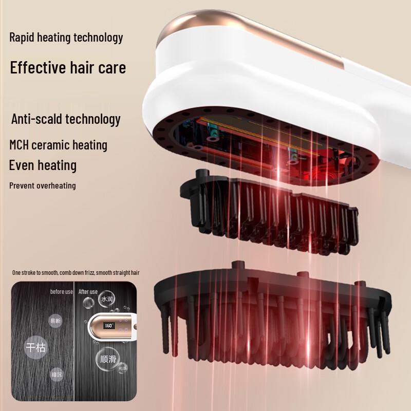 Morphy Richards Portable Heated Straightening & Massage Brush CN Plug (adapter Included)