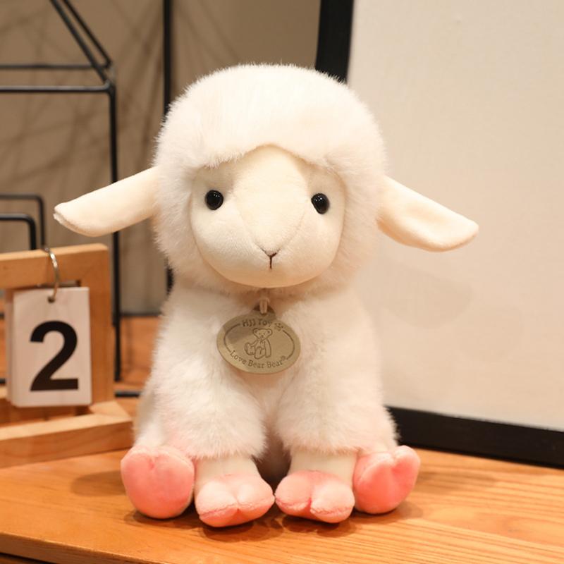 11/17/23cm Cute Cloud Sheep Plush Toy Realistic Sheep Plush Doll Lamb Small Size Backpack Pendant Decor Gift For Boy Girl