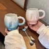 Flower Mug Ins High-value Girl's Heart Ceramic Cup Exquisite Water Cup Couple Home Coffee Breakfast Cup