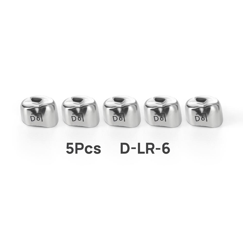 5Pcs Dental Crowns Preformed Metal Crown Stainless Steel Temporary Crowns Dentistry Orthodontic Material Therapy Tools
