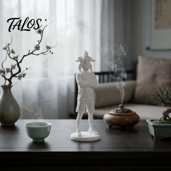 Trendy Chicken Figure 3D Printed Roast Head Man Statue, Creative Desktop Ornament, Compact Accessory Minimalist Modern Statue for Home Office Tabletop
