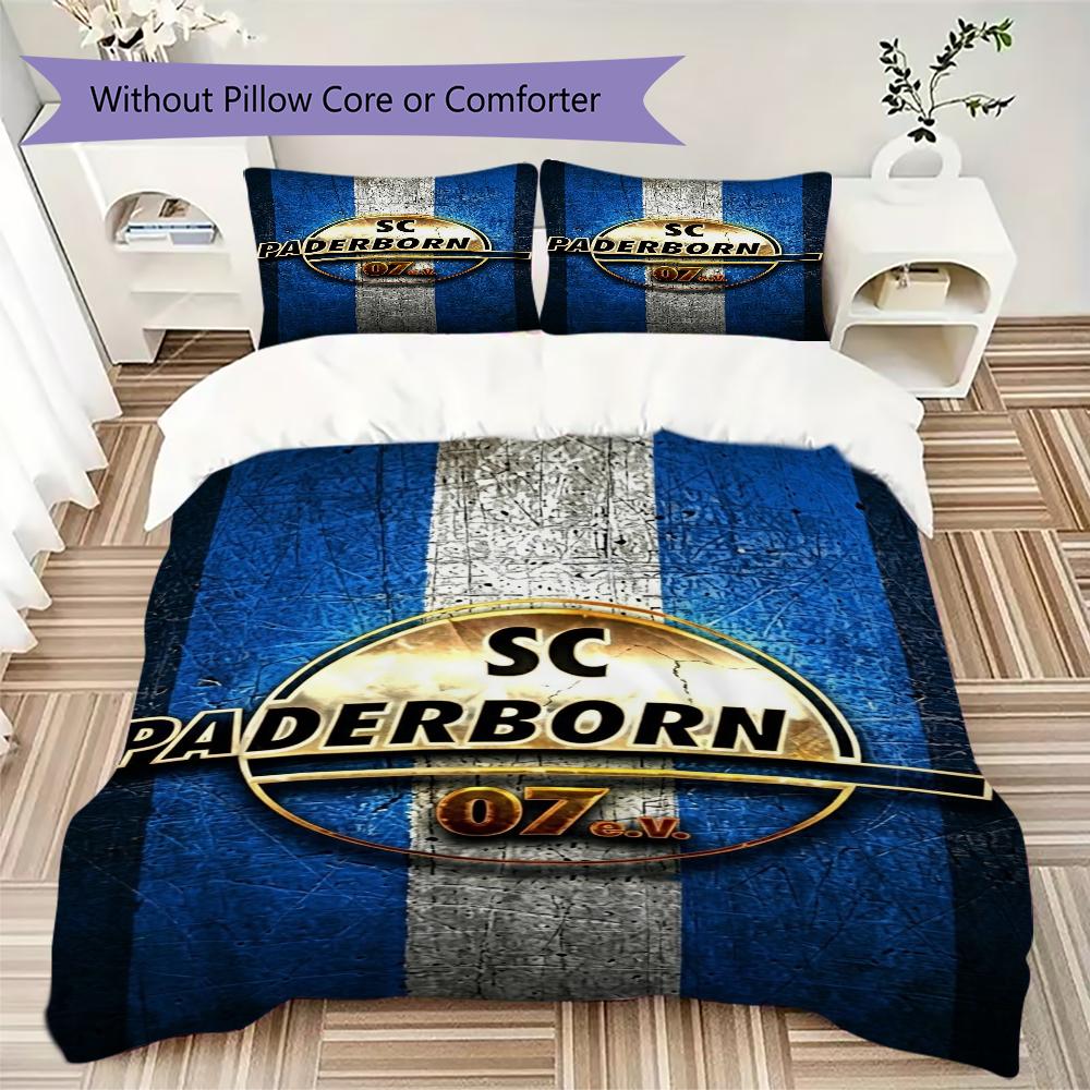 SC Paderborn 07 Pattern Bedding uilt Set uilt Cover Pillowcase Home Decoration Birthday Gift (1 * duvet cover + 2 * pillowcase without core)