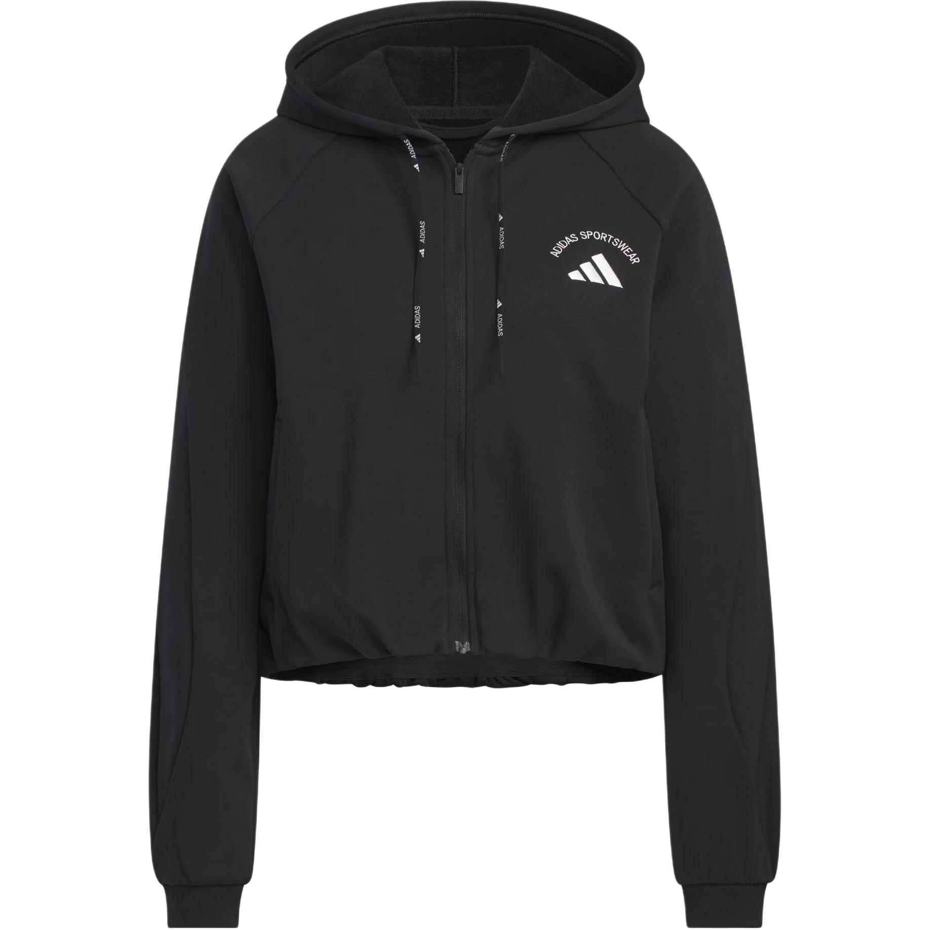 

Adidas Спортивная одежда FW25 Вязаная Свободная Куртка с Коротким Капюшоном и Длинным Рукавом Женская Куртка KC2662 L