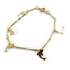 Les Trésors De Lily [M8875] - Gold Plated 'Dolphins' Bracelet - 13x7 Mm